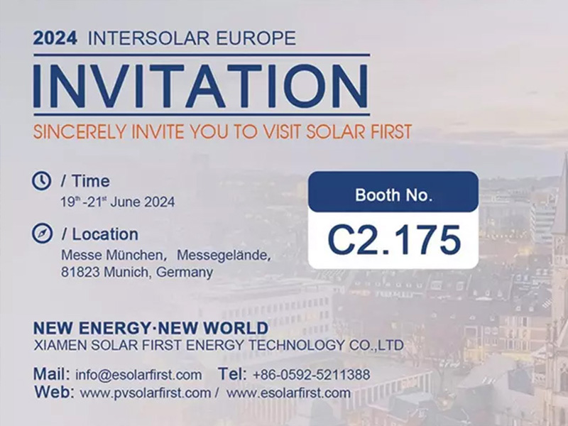 Join Solar First at Intersolar Europe 2024
