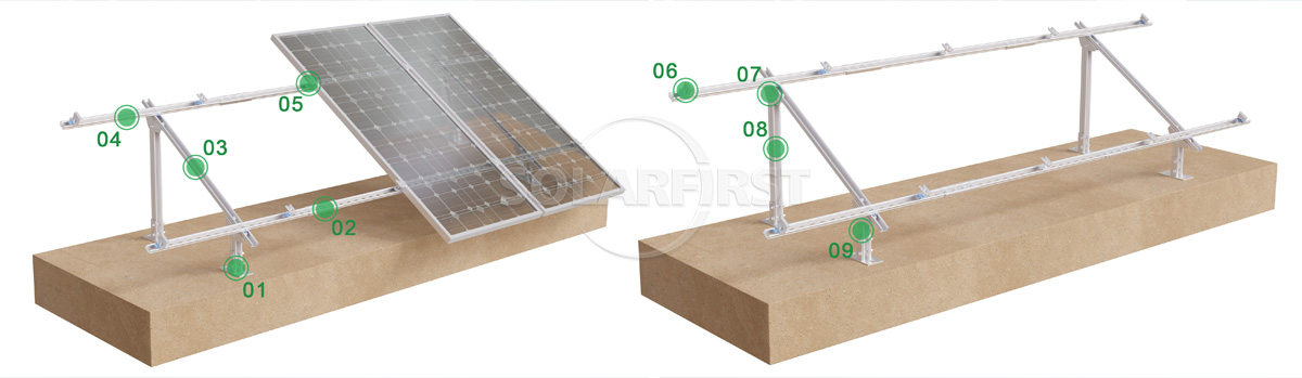 #U-shaped steel solar mounting structure