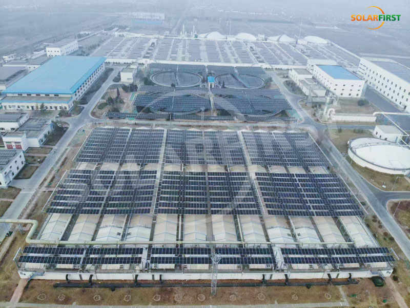 Zibo Shandong 1.9MWp Flexible Mounting System-Sewage Disposal Plant Project