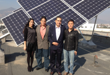 Our Mexico agent come to China and visit our solar tracker projects